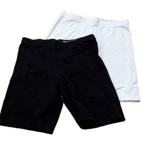 Wonder Nation Black and White Girl Biker Short Set